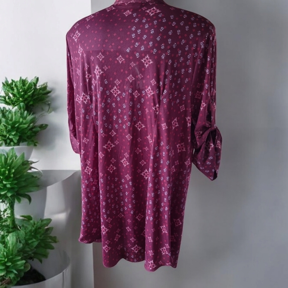 Style & Co Long Maroon Tunic Top - Picture 4 of 9